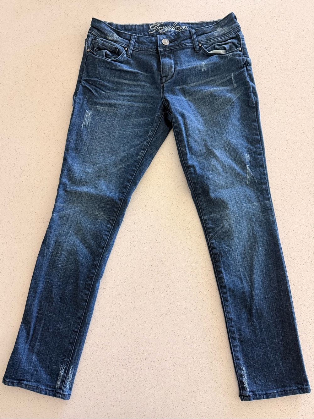 Vintage dEliA*s Taylor Low Rise Distressed Skinny Jeans Y2K Grunge Size 5/6